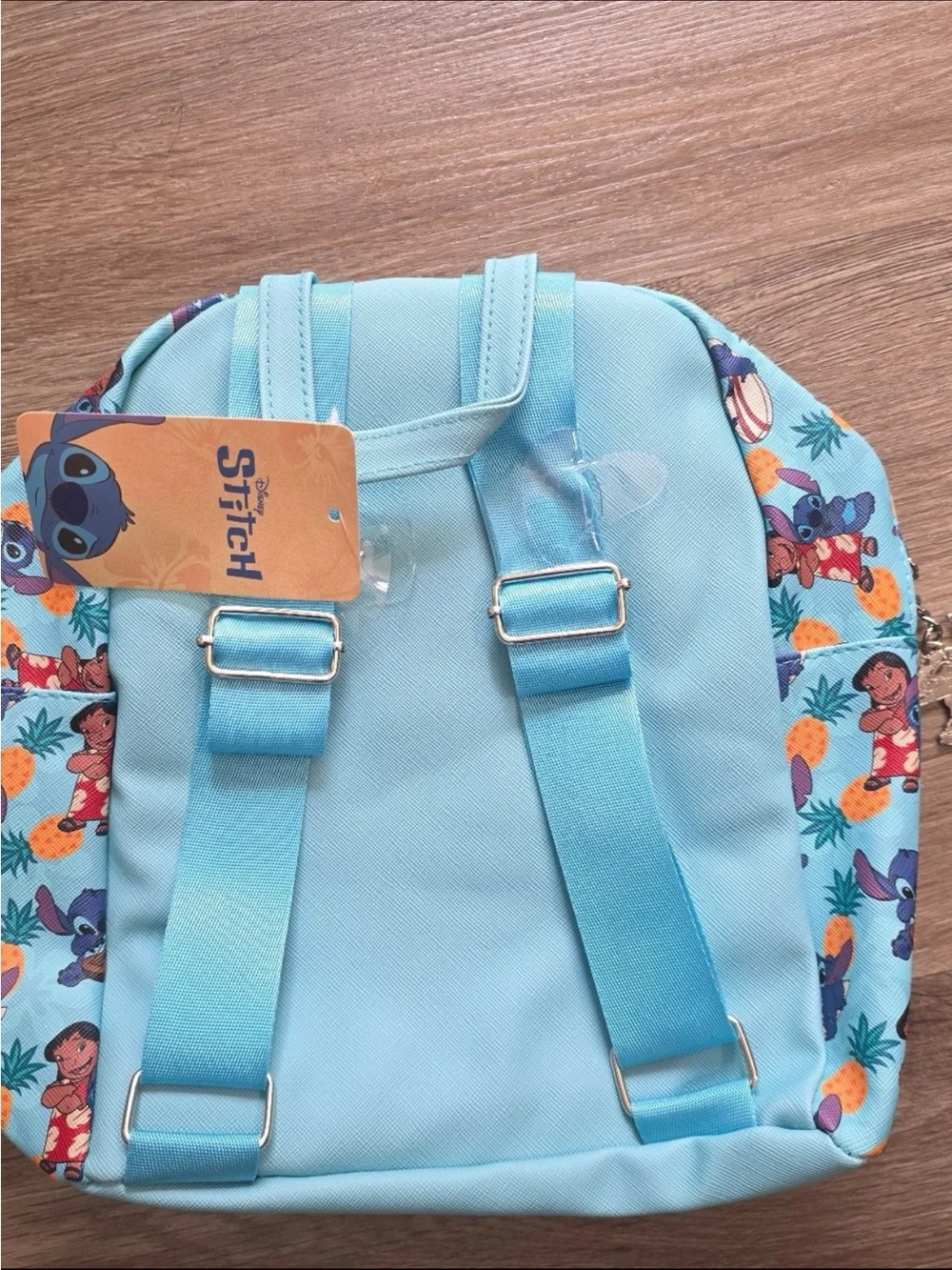 Disney Lilo & Stitch Kids Blue Printed Mini Backpack. New